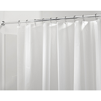 InterDesign 12052 Liner Shower Curtain, 72 in W x 72 in L x 0.1 in T, Polyster, Clear