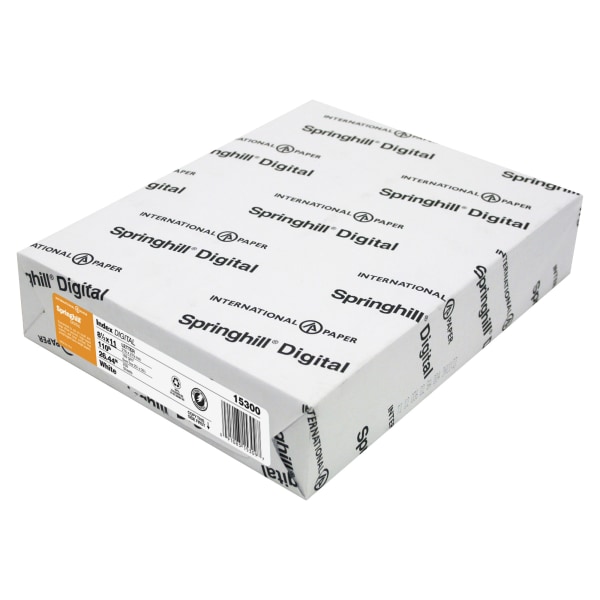 Digital Index White Card Stock, 110 lb, 8 1/2 x 11, 250 Sheets/Pack