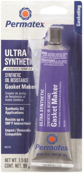ITW 82135 Permatex Gasket Makers, Rtv - Ultra Synthetic, 3.5 Oz