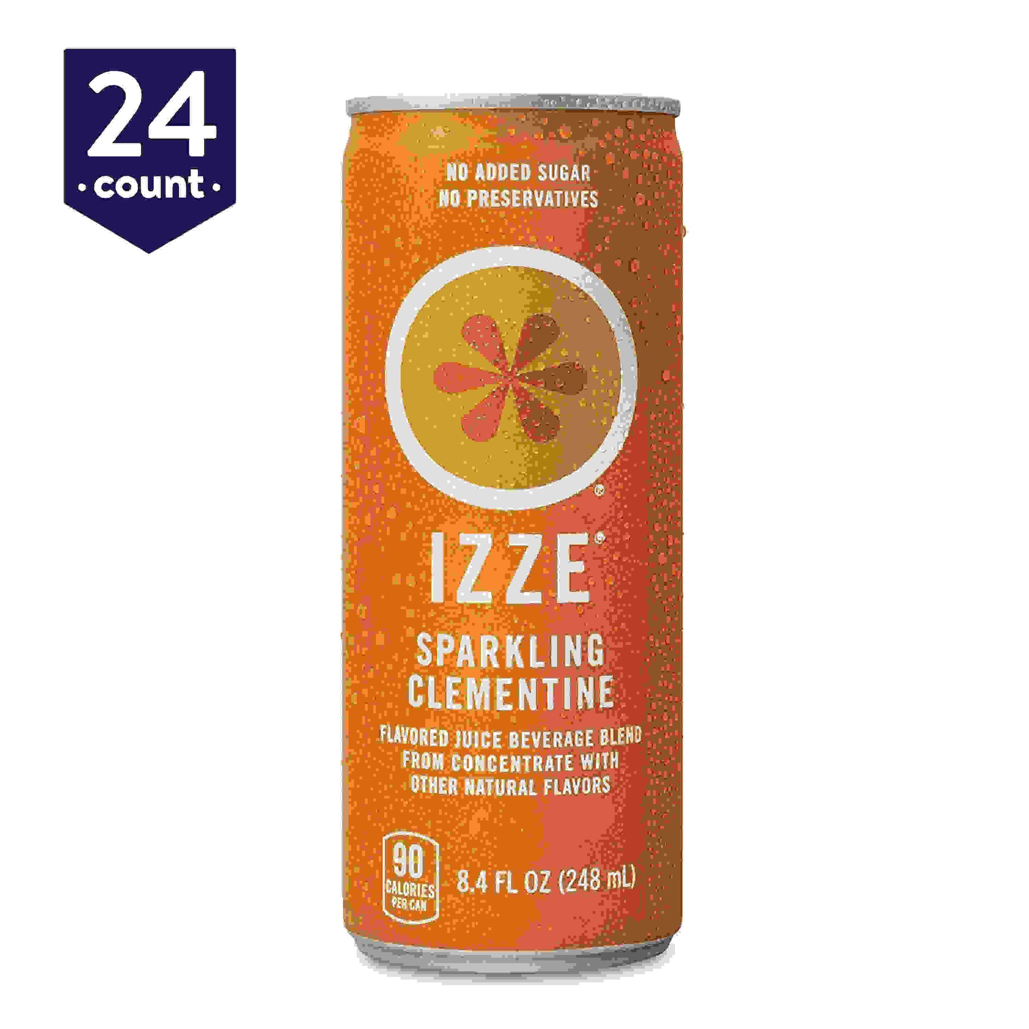 Fortified Sparkling Juice, Clementine, 8.4 oz Can, 24/Carton