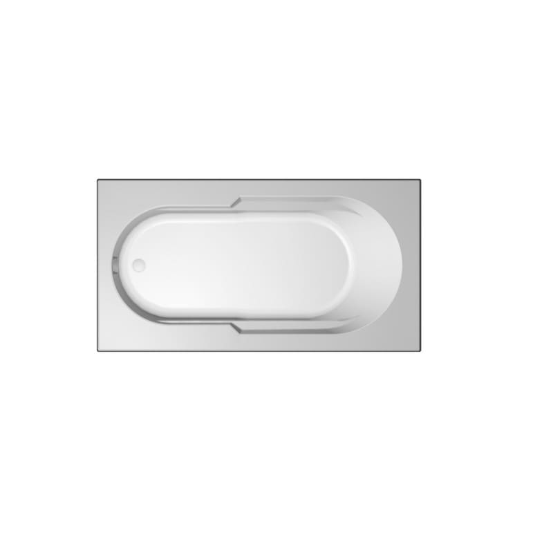 Jacuzzi Signature Rectangle 6036 Drop-In Soaking Lh 3-Tile Flange White