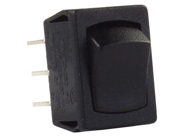 Mini-12V Double Pole On/On Switch, Black