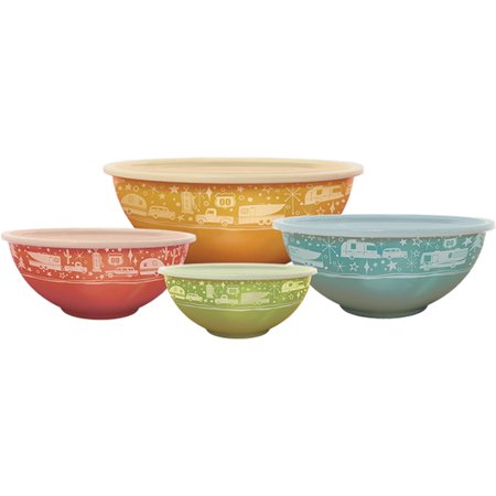 SET OF 4 NESTING BOWLS WITH LIDS