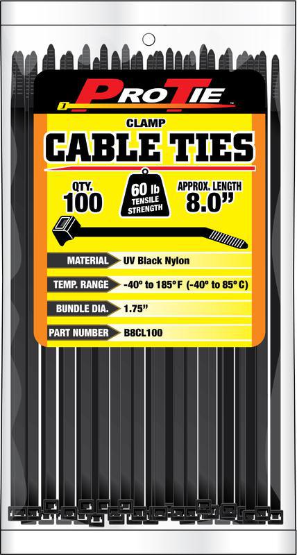 B8CL100 8 IN. 100PK CABLE TIES