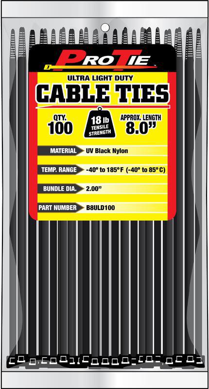 B8ULD100 8 IN. 100PK CABLE TIES