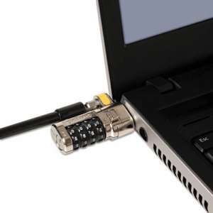 ClickSafe Combination Laptop Lock, 6ft Steel Cable, Black