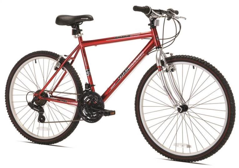 Kent Shogun Trail Blaster Sport Bicycle, 26 in Front, 26 in Rear, Steel Frame, Terrain Red/White
