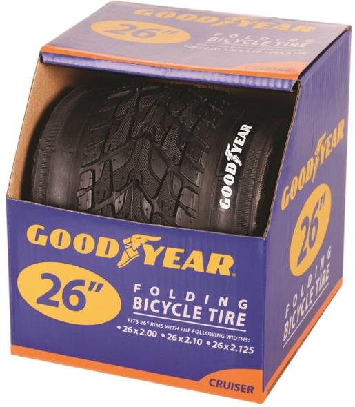 Goodyear 91060 Folding Cruiser Tire, For Use With 24 in x 2 - 2.10 - 2-1/8 in Rim, Black