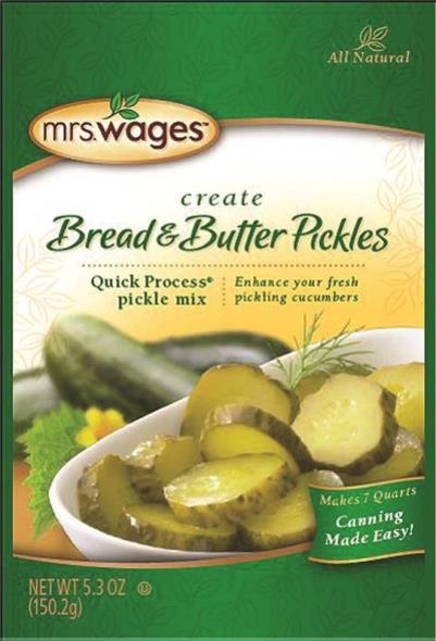 Mrs. Wages W620-J7425 Bread and Butter Pickle Mix, 5.3 oz Pouch