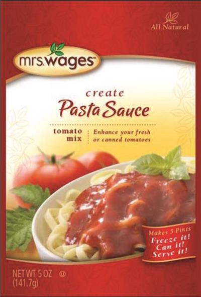 Mrs. Wages W538-J4425 Pasta Sauce Tomato Mix, 5 oz Pouch