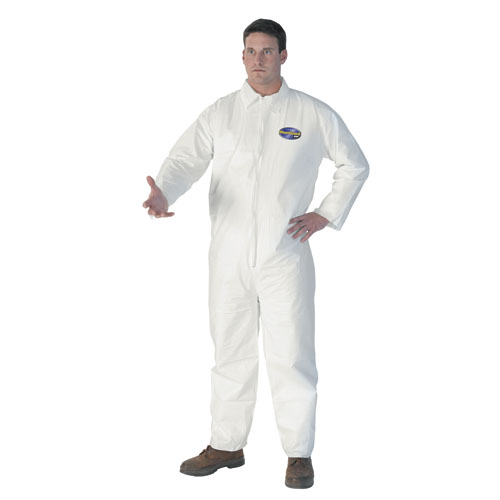 A40 Coveralls, White, Large, 25/Case