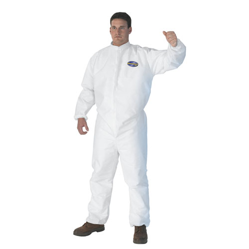 A30 Elastic-Back Coveralls, White, X-Large, 25/Case