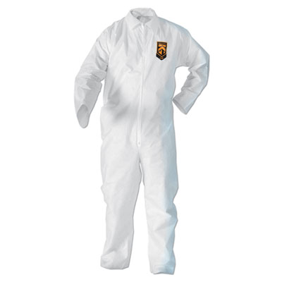 A20 Elastic Back Wrist/Ankle Coveralls, X-Large, White, 24/Case