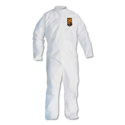 A30 Breathable Particle Protection Coveralls, White, Large, 25/Case
