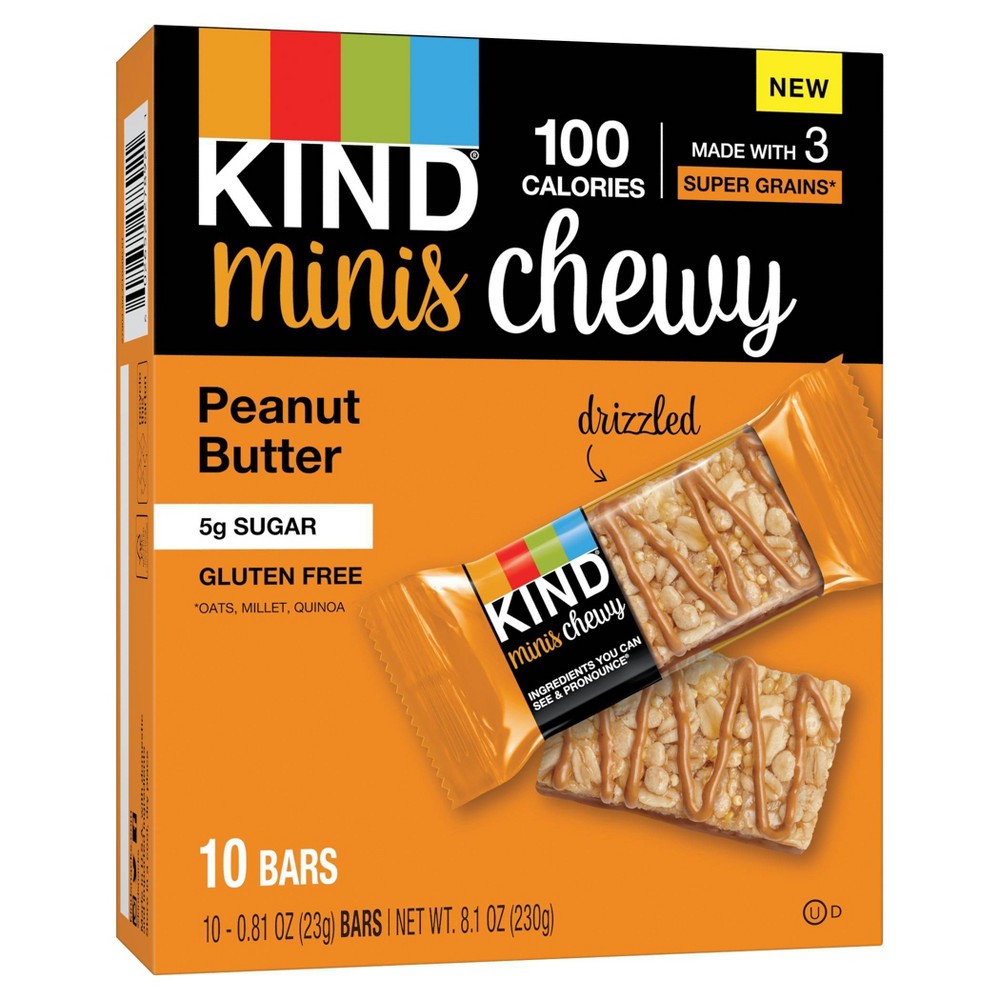 Minis Chewy, Peanut Butter, 0.81 oz 10/Pack