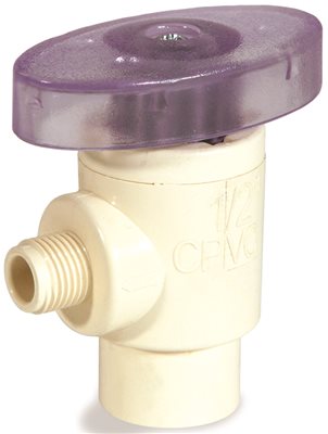 ICEMAKER VALVE, CPVC 1/2 IN. X 1/4 IN. COMPRESSION