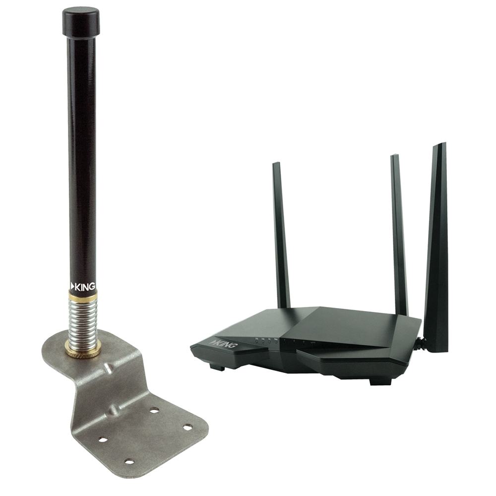 KING Swift Omnidirectional Wi-Fi Antenna w/KING WiFiMax Router/Range Extender