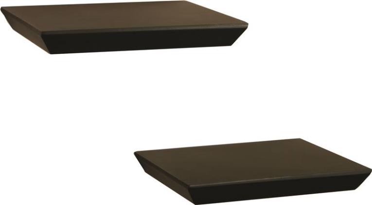 Knape & Vogt 0140-2X10BK Decorative Shelf Kit 10 in L x 2 in W, 50 lb, Wood, Floating Black