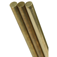 K & S 1161 Round Rod, 3/32 in Dia x 36 in L, Solid Brass