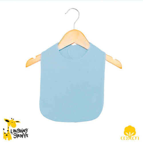 The Laughing Giraffe Baby Bibs With Velcro Closure One Size Blue Style #LG2480P