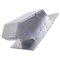 Lambro 107 Roof Cap, For Use with 3-1/4 X 10 in Round Duct, Aluminum
