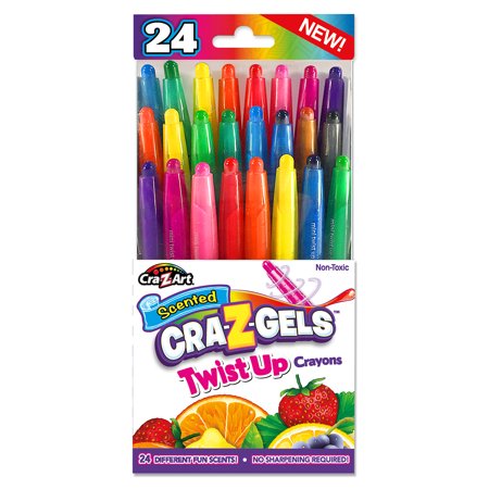 Scented Cra-Z-Gels Twistup Crayons, 24 Assorted Colors, 24/Pack