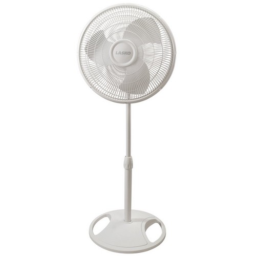 Lasko 2520 Oscillating Stand Fan, 1140 cfm, White