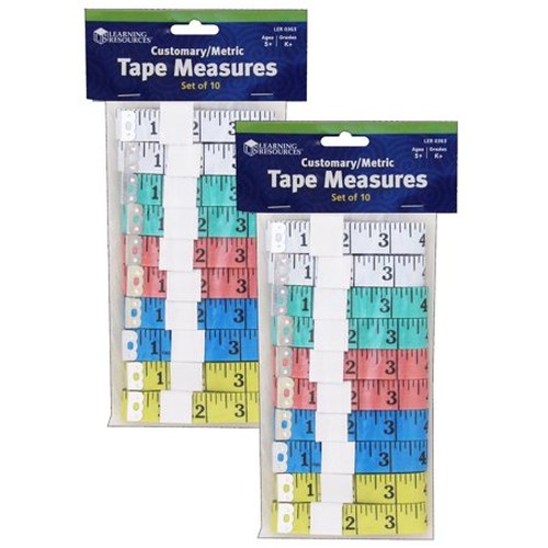 English/Metric Tape Measures, 10 Per Pack, 2 Packs
