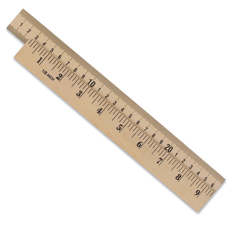 Wooden Meter Stick, Plain Ends