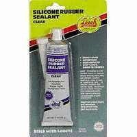 Leech SR-1501 Rubber Silicone Sealant, 3 oz, Carded Tube, Clear, Paste