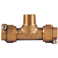 Legend Valve 313-384NL Pack Joint Tee, 3/4 in, CTS X MIP, Copper
