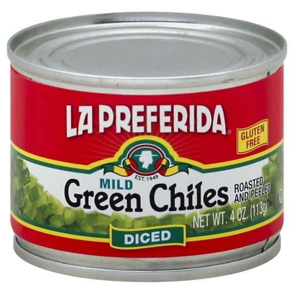 La Preferida Diced Green Mild Chiles (12x4 OZ)