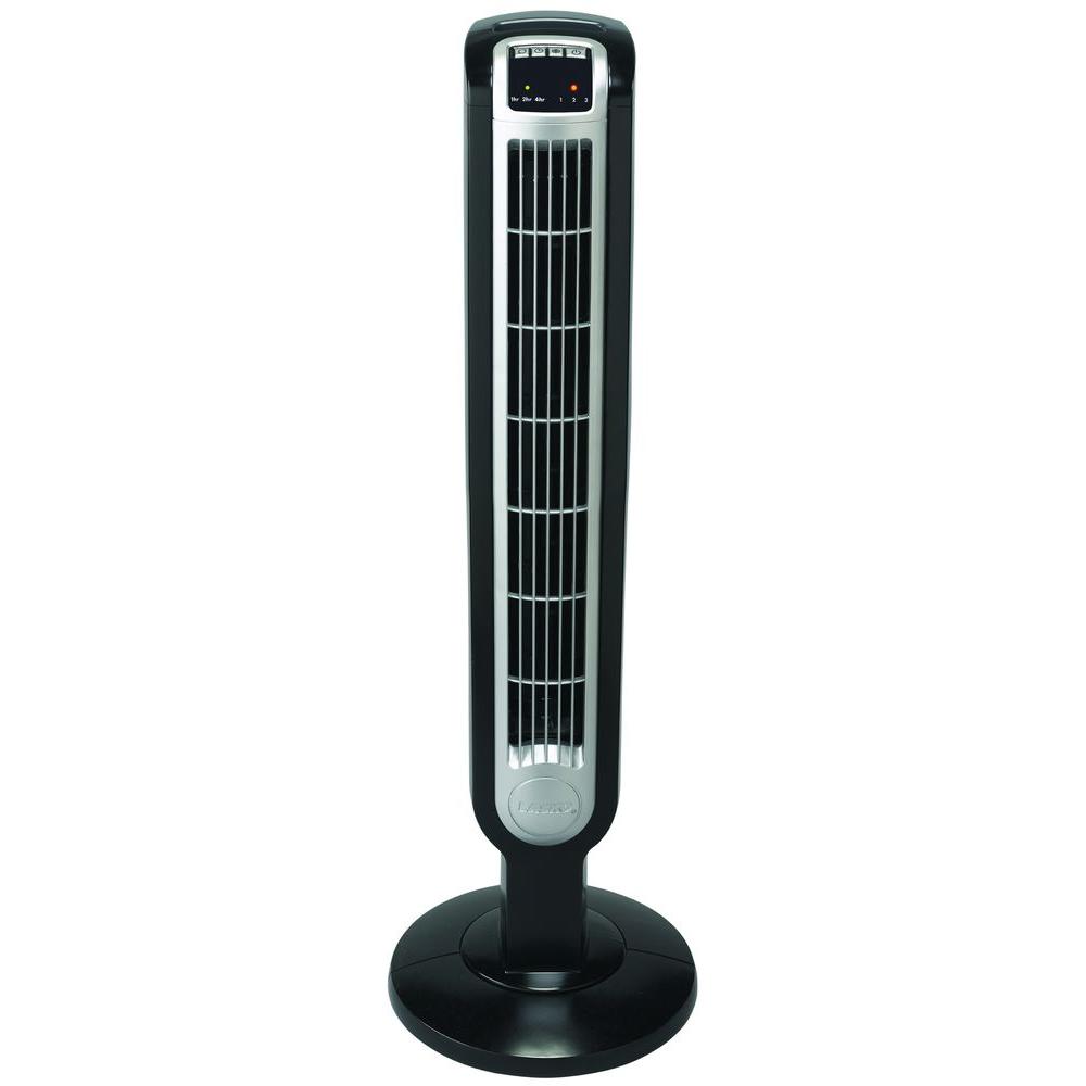 36? 3-Speed Tower Fan with Remote Control, Black