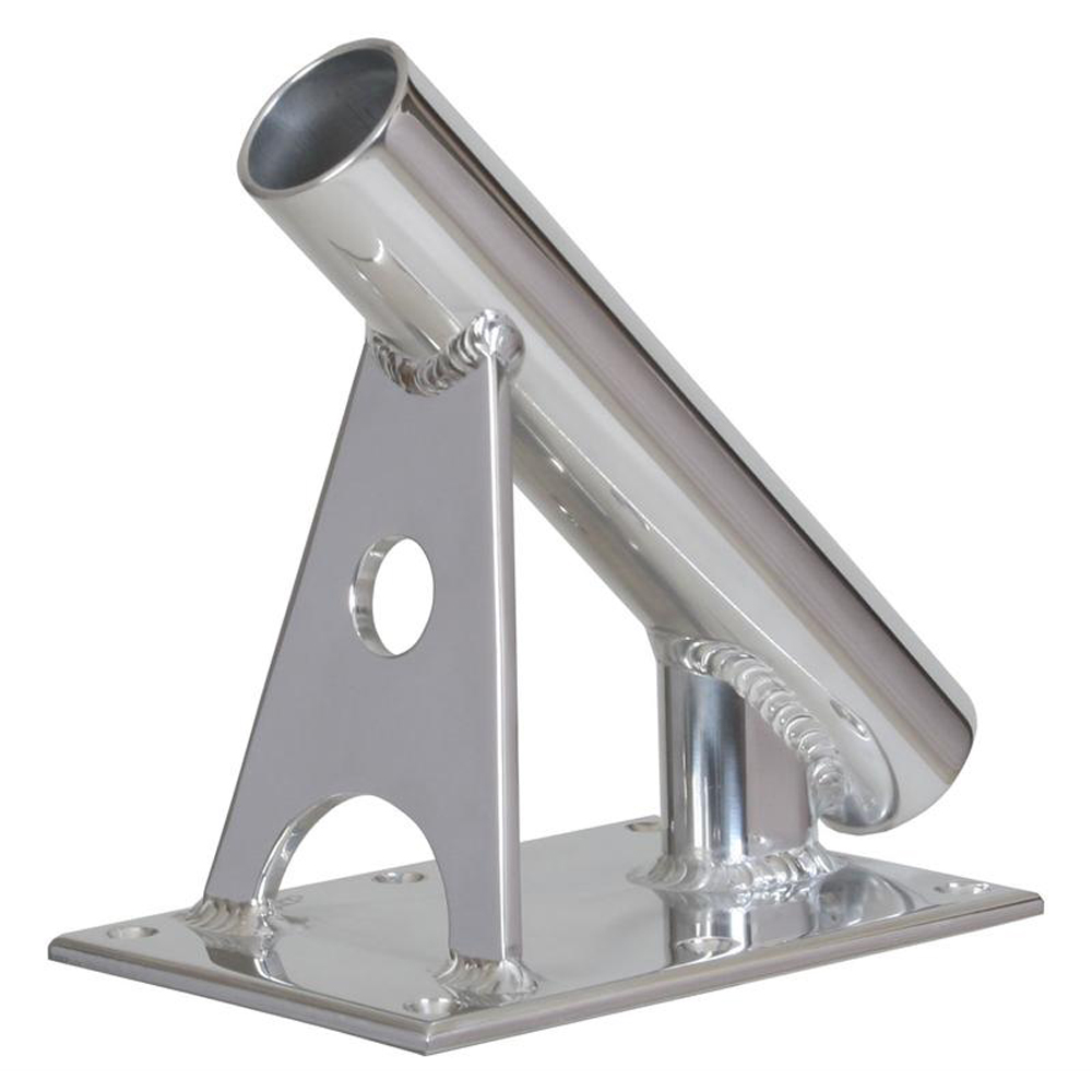 Lee's MX Pro Series Fixed Angle Center Rigger Holder - 45° - 1.5" ID - Bright Silver