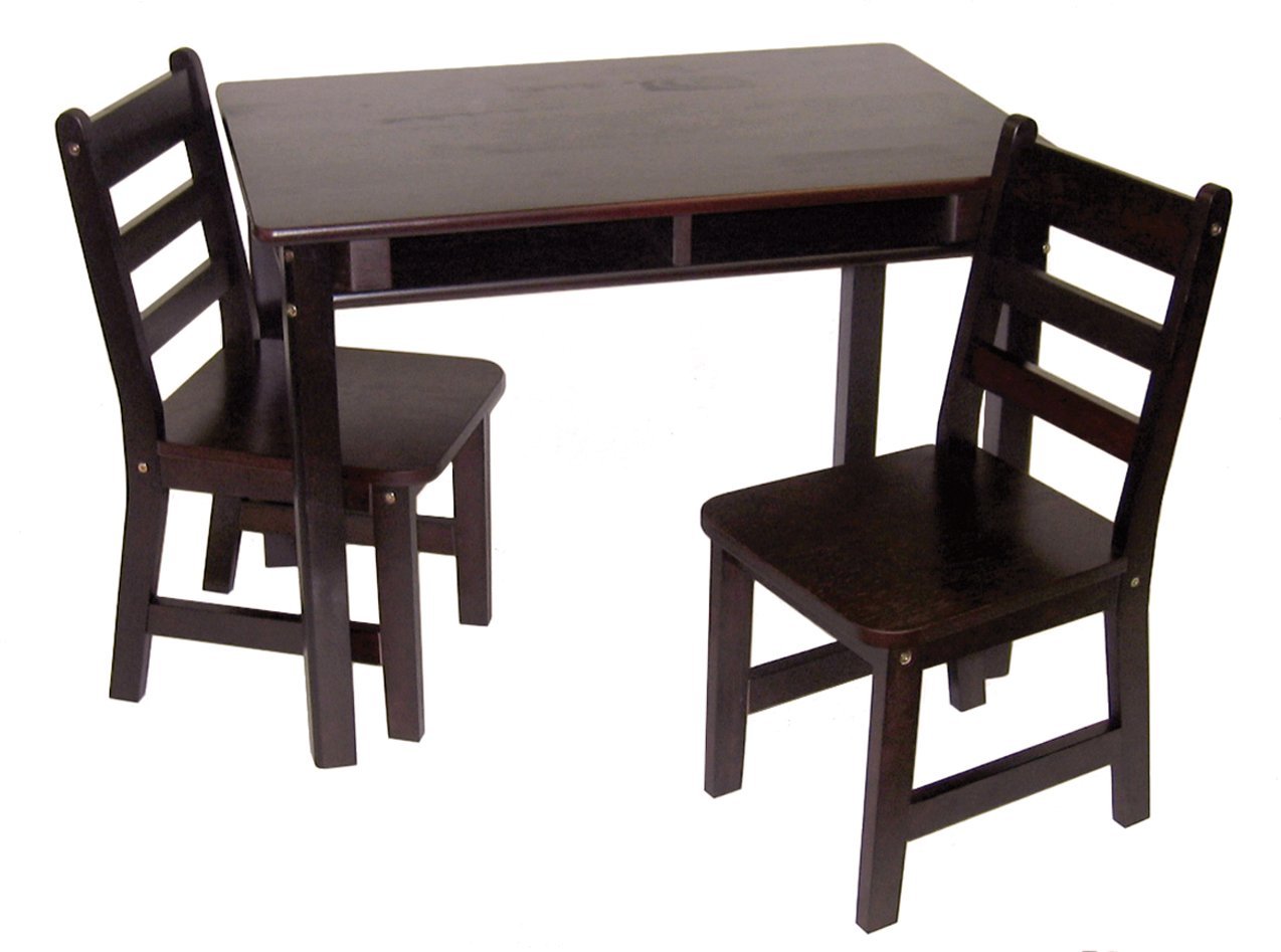 Rect Table Chair Set Espresso
