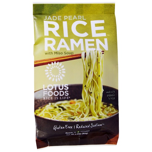 Lotus Foods Rice Ramen Noodles Jade Pearl Rice with Miso Soup (10x2.8 OZ)