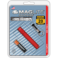 MAGLITE Incandescent 1-Cell AAA Solitaire Flashlight Red
