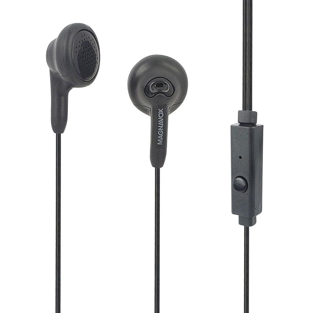 MAGNAVOX MHP4820M-BK BLACK SILICONE STEREO EARBUDS