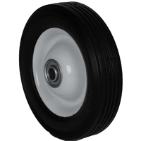 Martin Wheel 615-R Ribbed Tread Steel Wheel, 6 X 1-1/2, 50 lb Capacity, White Rim