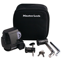 Master Lock 3794DAT Trailer Coupler Lock Kit, Stainless Steel, Black