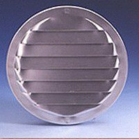 Maurice Franklin RL-100 Round Screen Louver, 1 in W x 13/32 in H, 3/16 sq-in, Aluminum