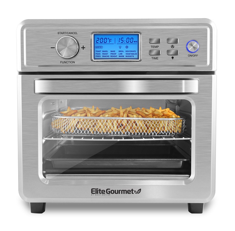 Elite EAF8190DB 21L Stainless Steel Digital Air Fryer Oven