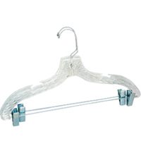 Merrick C72210-S12 Crystal Cut Suit Hanger, 17 in L X 1 in W X 9-3/4 in H, Plastic, Clear