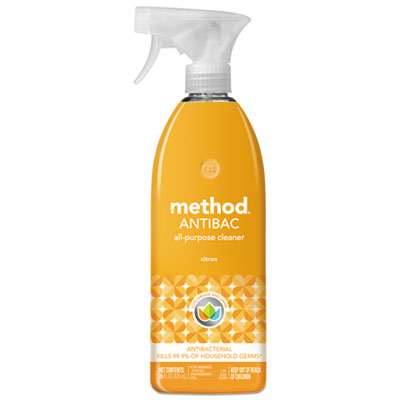 Antibacterial Spray, Citron Scent, 28 oz Plastic Bottle, 8/carton