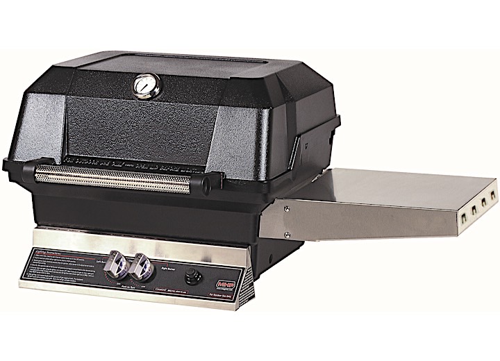 MHP Head-LP/Electronic Ignition/1 Drop down folding shelf/"H" Burner/Stainless Cooking Grids/Grill area 495