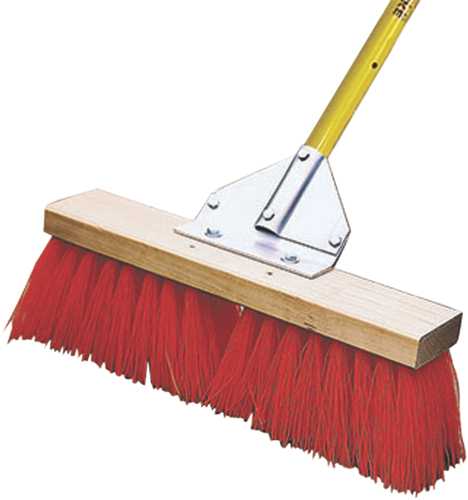 MIDWEST RAKE STREET AND LANDSCAPE BROOM, 18 IN. WITH 60 IN. ERGONOMIC ALUMINUM HANDLE