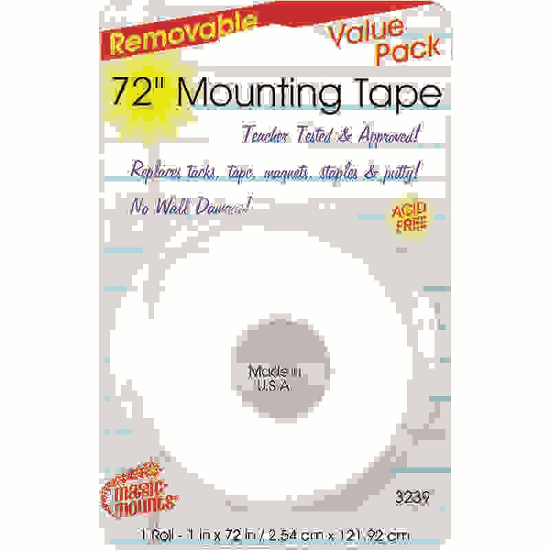 Removable Mounting Tape, 1" x 72" Roll
