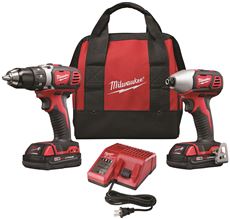 MILWAUKEE� M18� LITHIUM-ION CORDLESS DRILL DRIVER & IMPACT DRIVER COMBO KIT