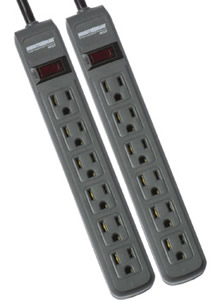 2 Pack Power Strips with 3ft Cord- 241J