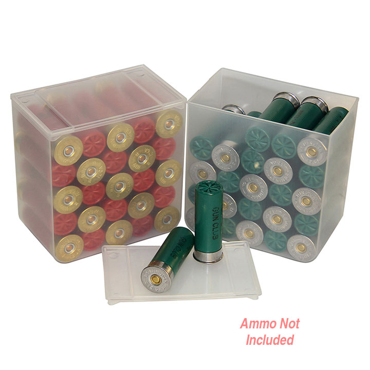 MTM 25 Round Shotshell Box sold as set of 4 Clear